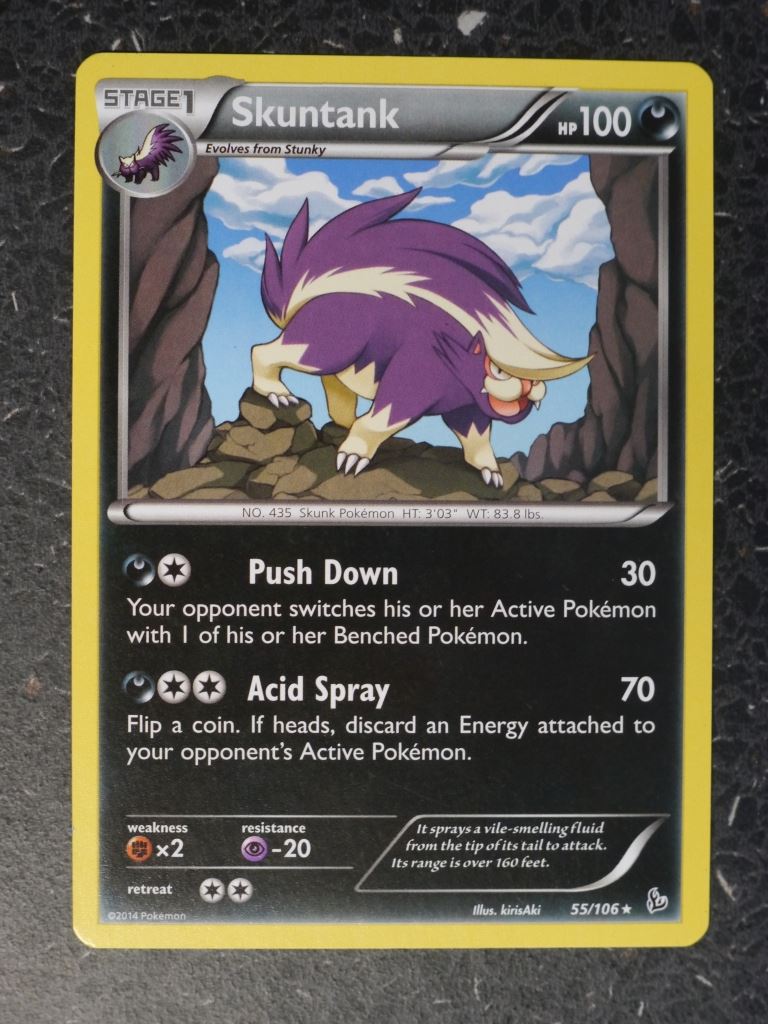 Pokemon Cards: SKUNTANK 55/106 RARE # 9I26