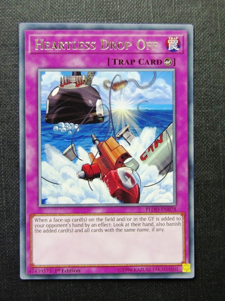 Heartless Drop Off FLOD Rare - 1st ed - Yugioh Cards #1NH