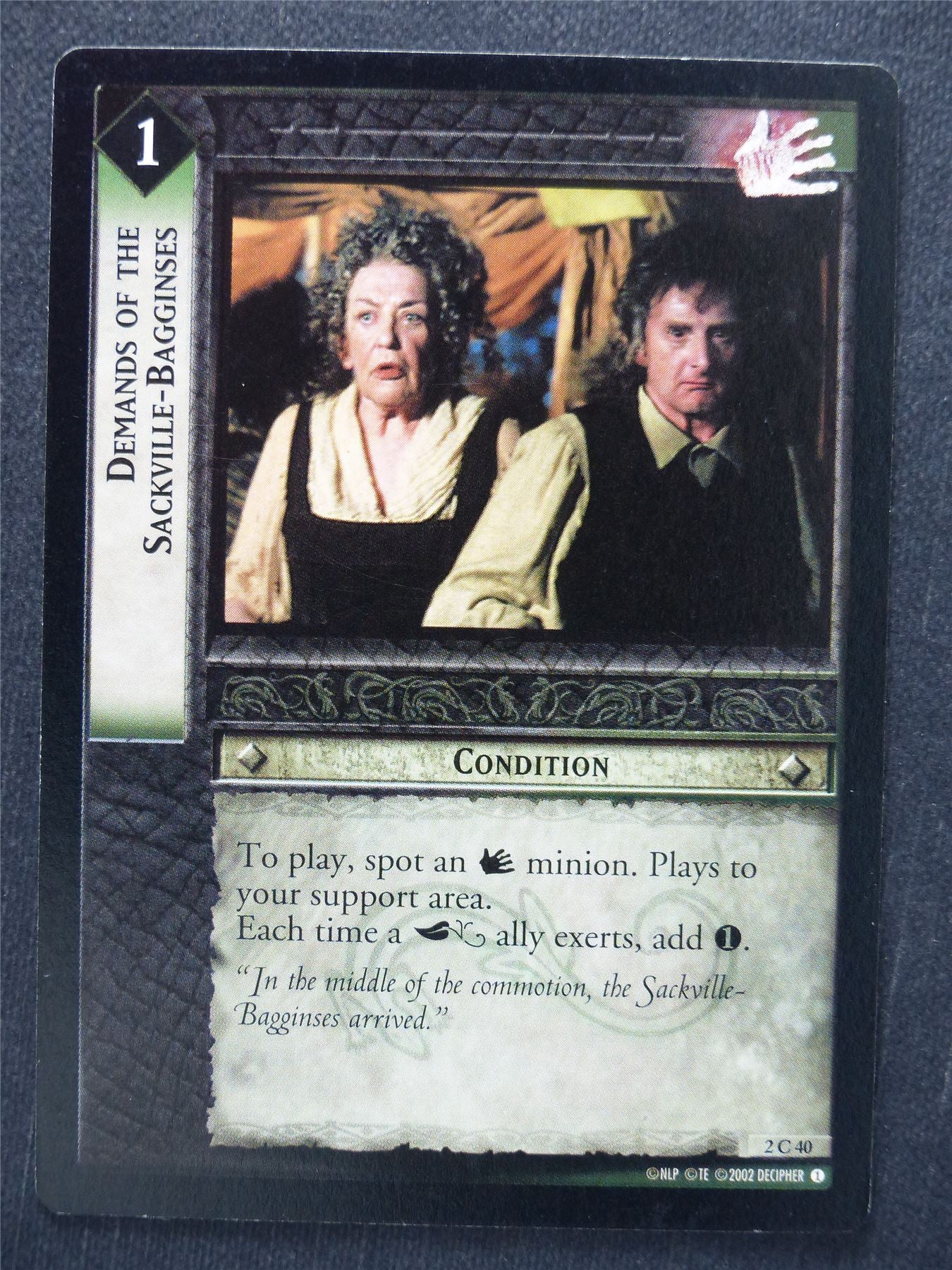 Demands of the Sackville-Bagginses 2 C 40 - LotR Cards #ST