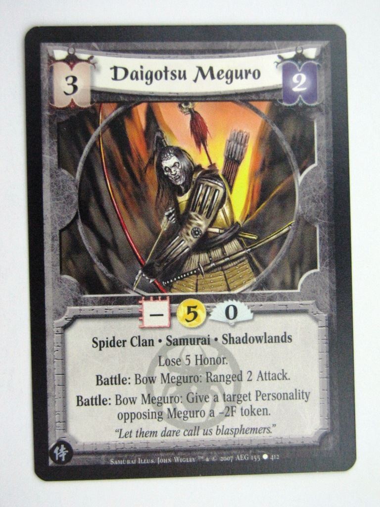 Vintage L5R Cards: DAIGOTSU MEGURO # 27G100