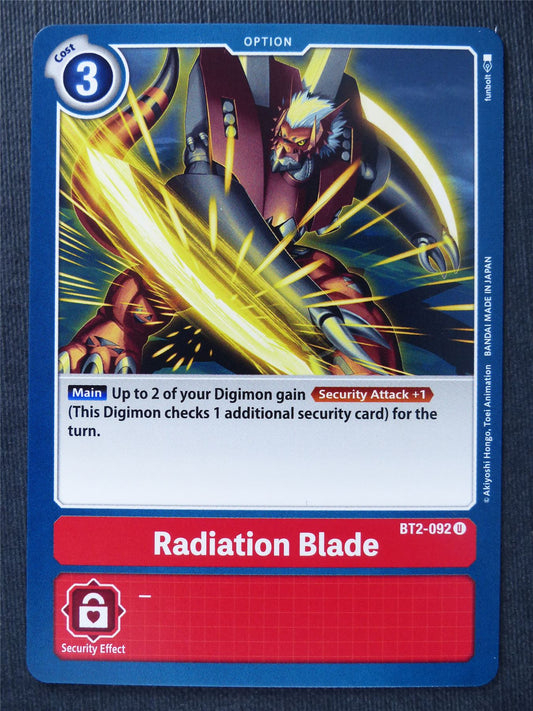 Radiation Blade BT2-092 U - Digimon Cards #RS