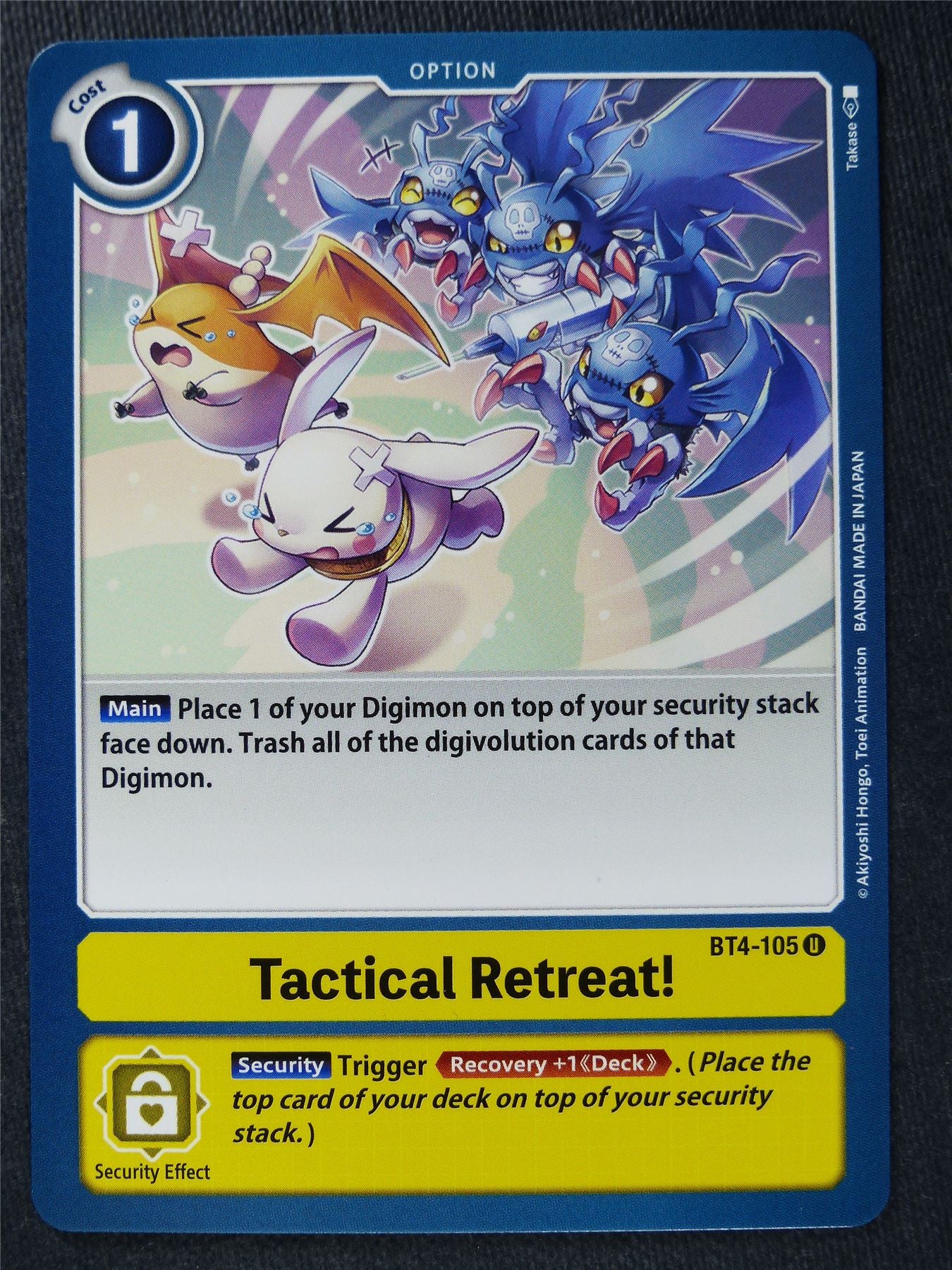 Tactical Retreat! BT4-105 U - Digimon Cards #Z1