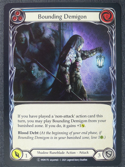 Bounding Demigon Blue Foil - Monarch Unlimited - Flesh and Blood Cards #J7