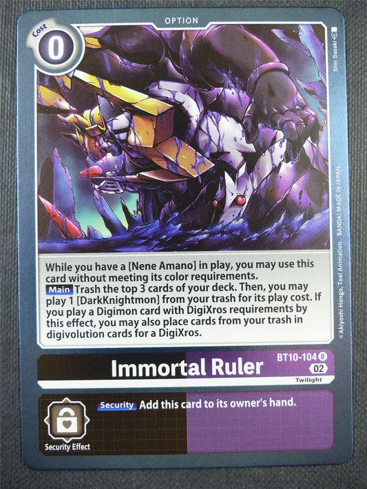 Immortal Ruler BT10-104 R - Xros Encounter - Digimon Card #971