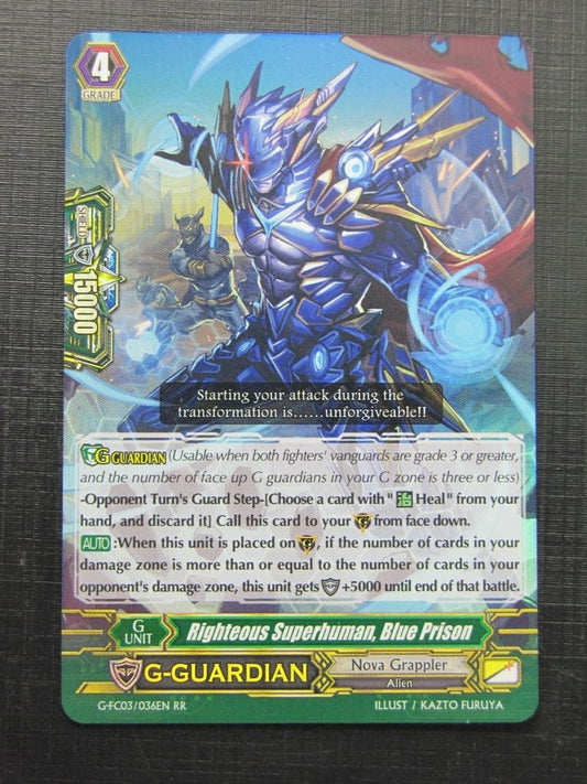 Vanguard Cards: RIGHTOUS SUPERHUMAN BLUE PRISON G-FC03 RRR # 1H5