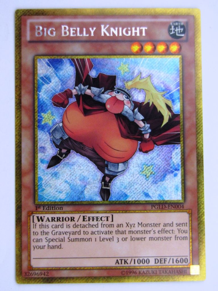 Yugioh Played Cards: BIG BELLY KNIGHT PGLD GOLD RARE # 29H41