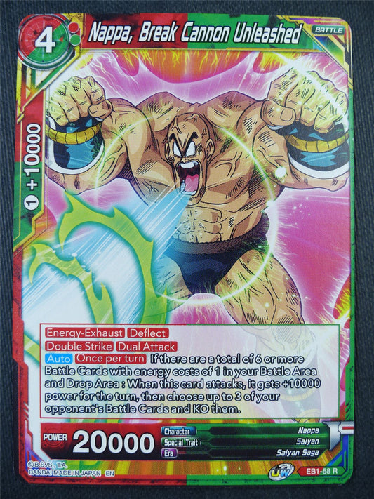 Nappa Break Cannon Unleashed EB1 - Dragon Bal Super Card #91W