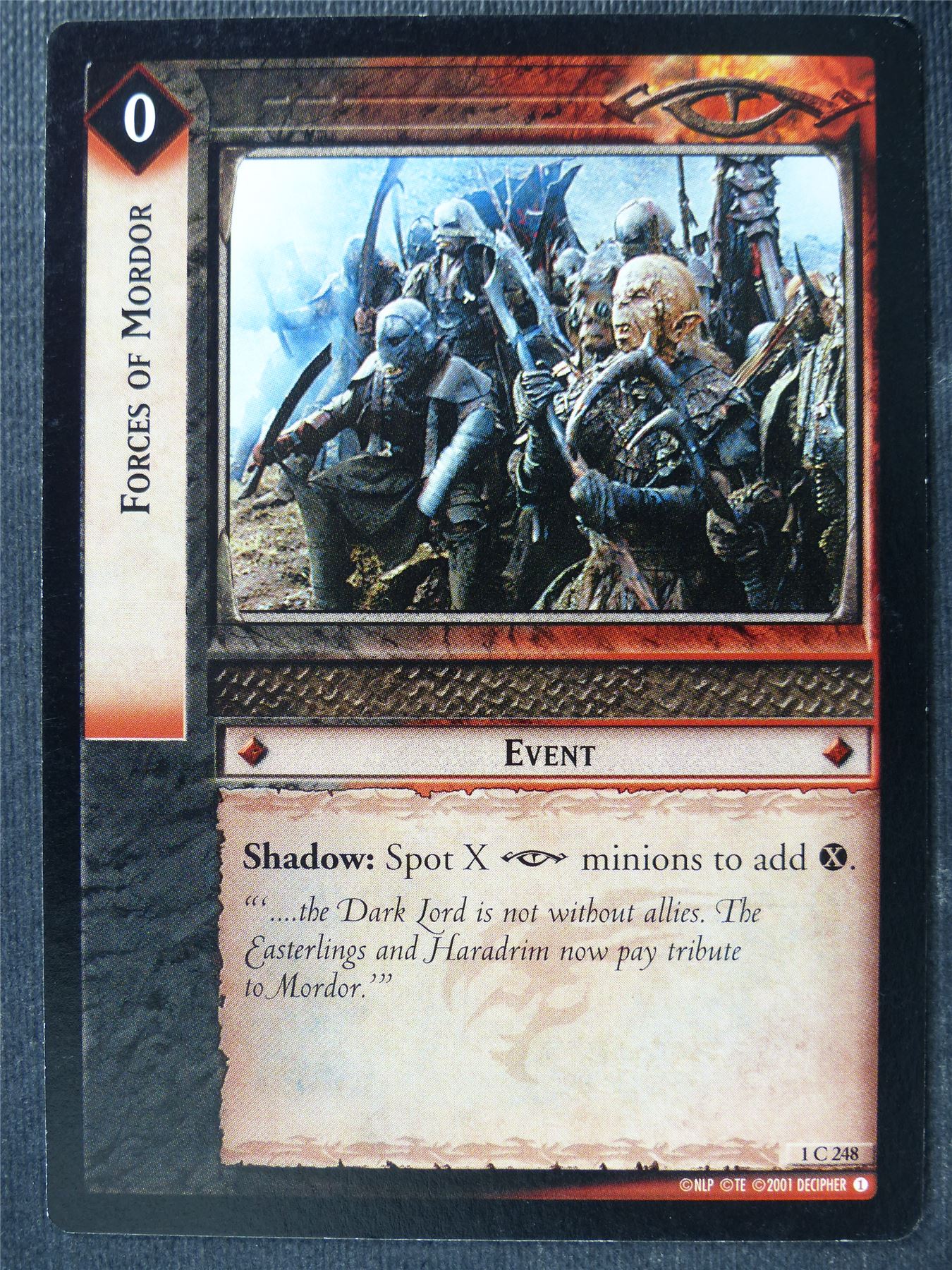 Forces of Mordor 1 C 248 - LotR Card #47U