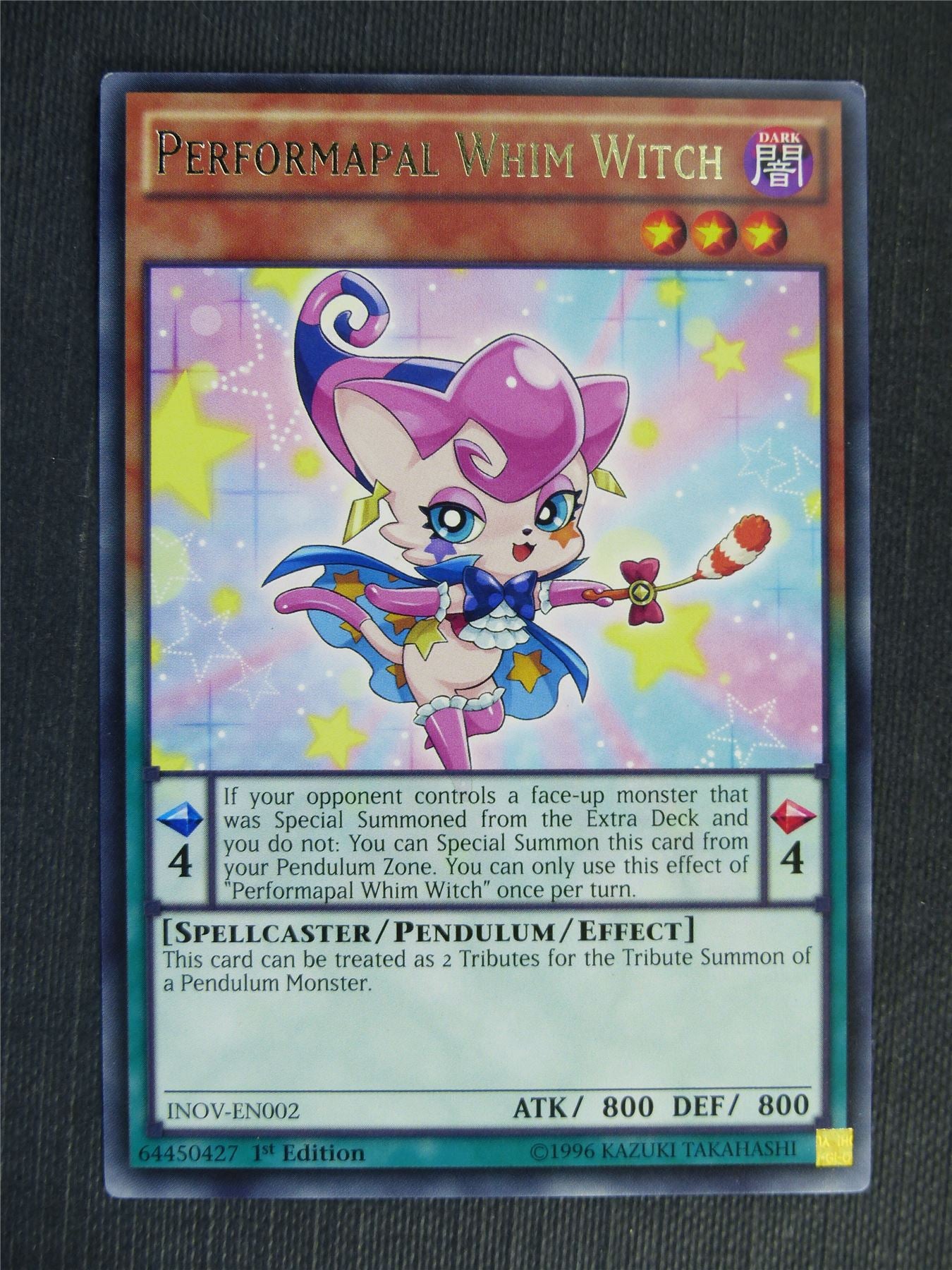 Performapal Whim Witch INOV Rare - 1st ed - Yugioh Cards #2S4