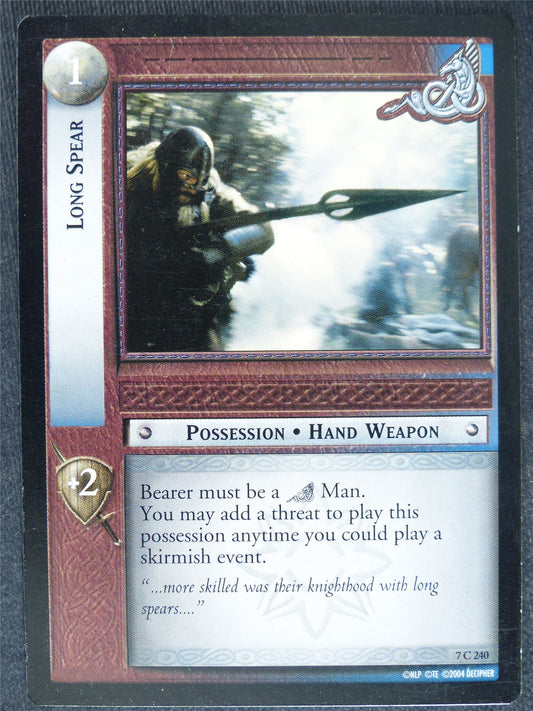 Long Spear 7 C 240 - played - LotR Cards #WK