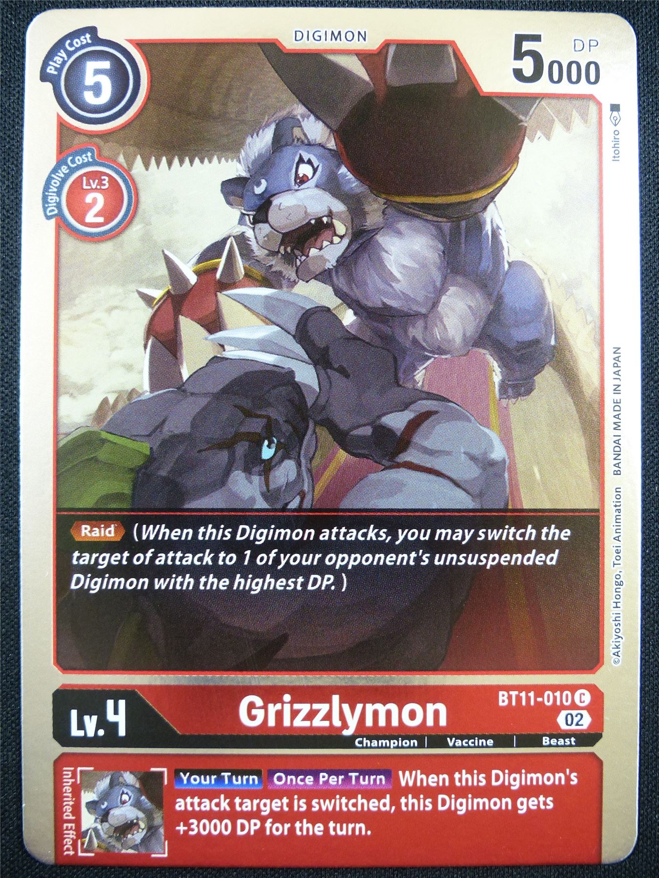 Grizzlymon BT11-010 C Foil - Digimon Card #AI