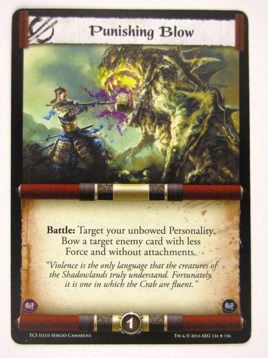 L5R Cards: The Coming Storm: PUNISHING BLOW # 14F61