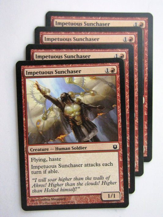 MTG Magic Cards: IMPETUOUS SUNCHASER x4 Born of the Gods playset # 24C2
