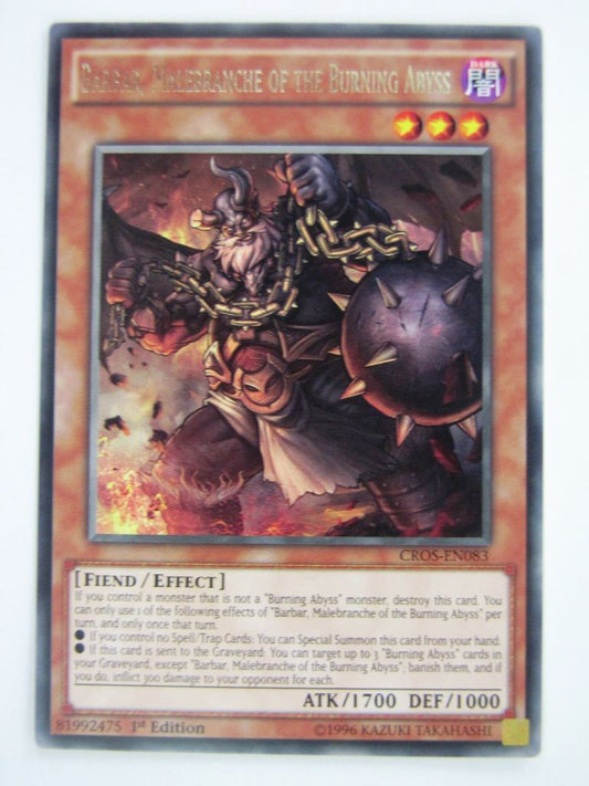 Yugioh Cards: BARBAR, MALEBRANCHE OF THE BURNING ABYSS CROS RARE # 2C67