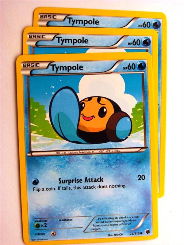 Pokemon CCG: TYMPOLE 24/116 x3 :Plasma Freeze