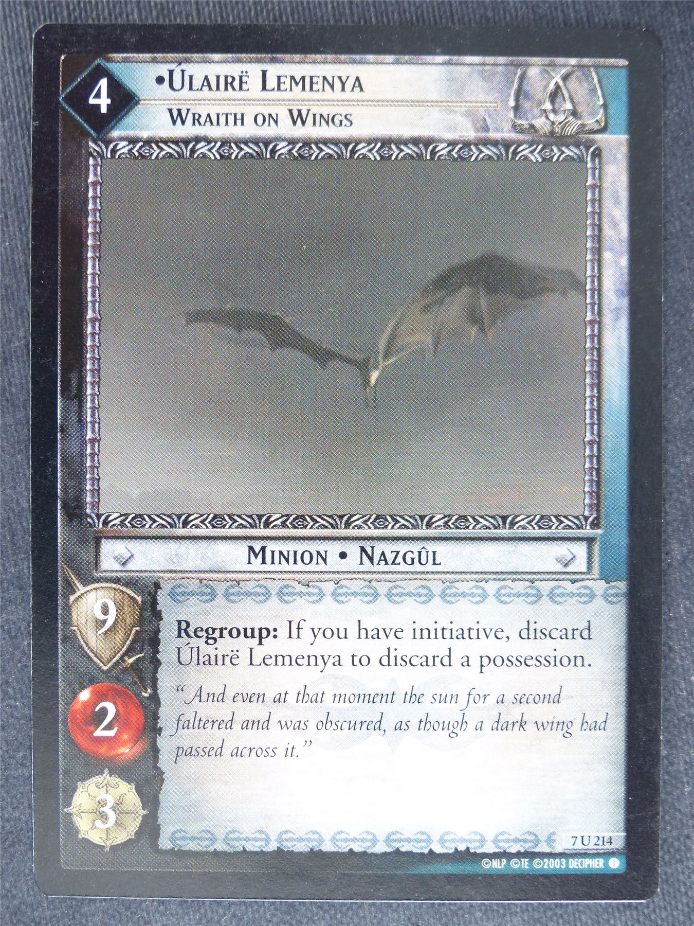 Ulaire Lemenya 7 U 214 - played - LotR Cards #QV