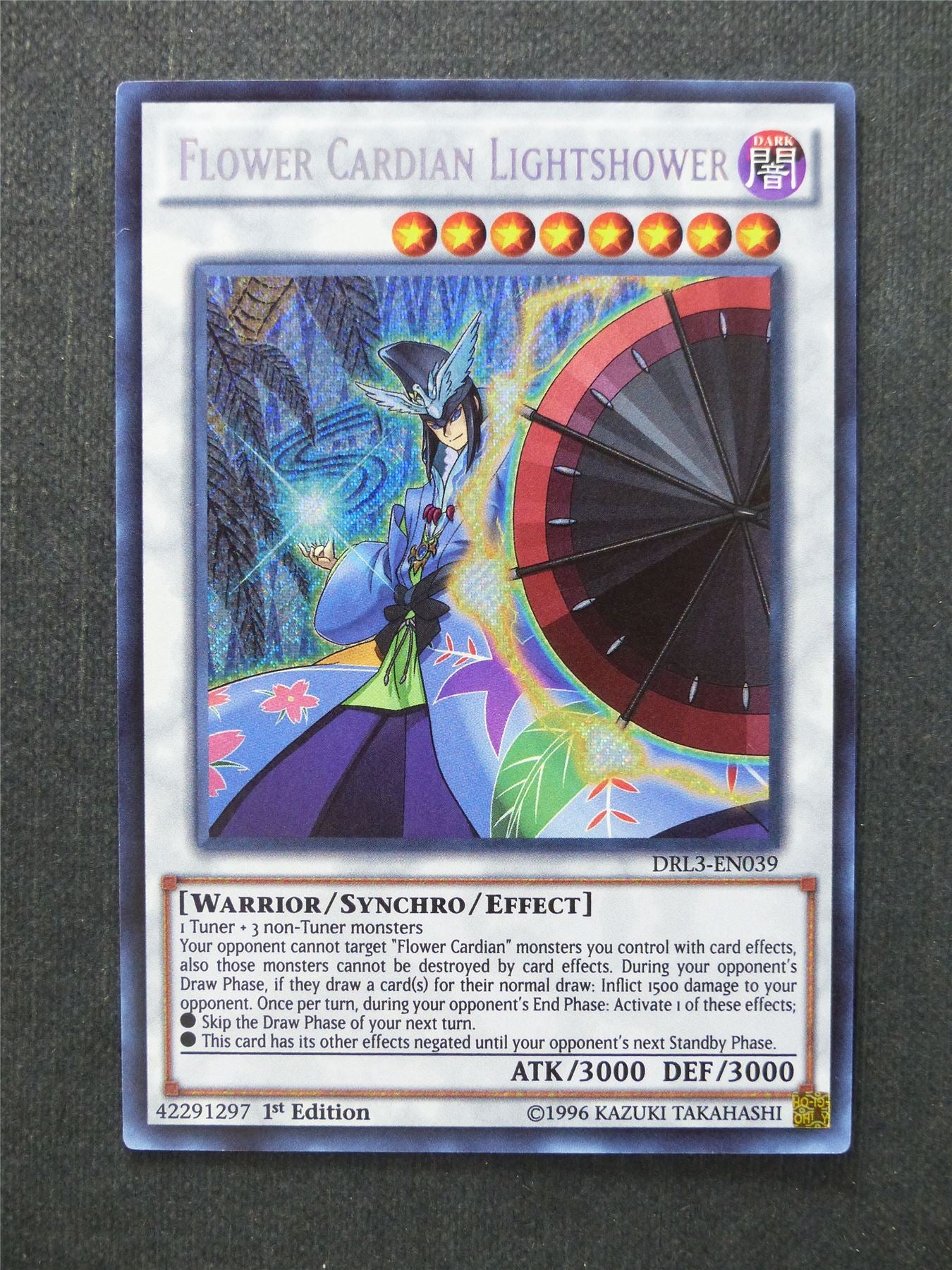 Flower Cardian Lightshower DRL3 Secret Rare - 1st ed - Yugioh Cards #1L