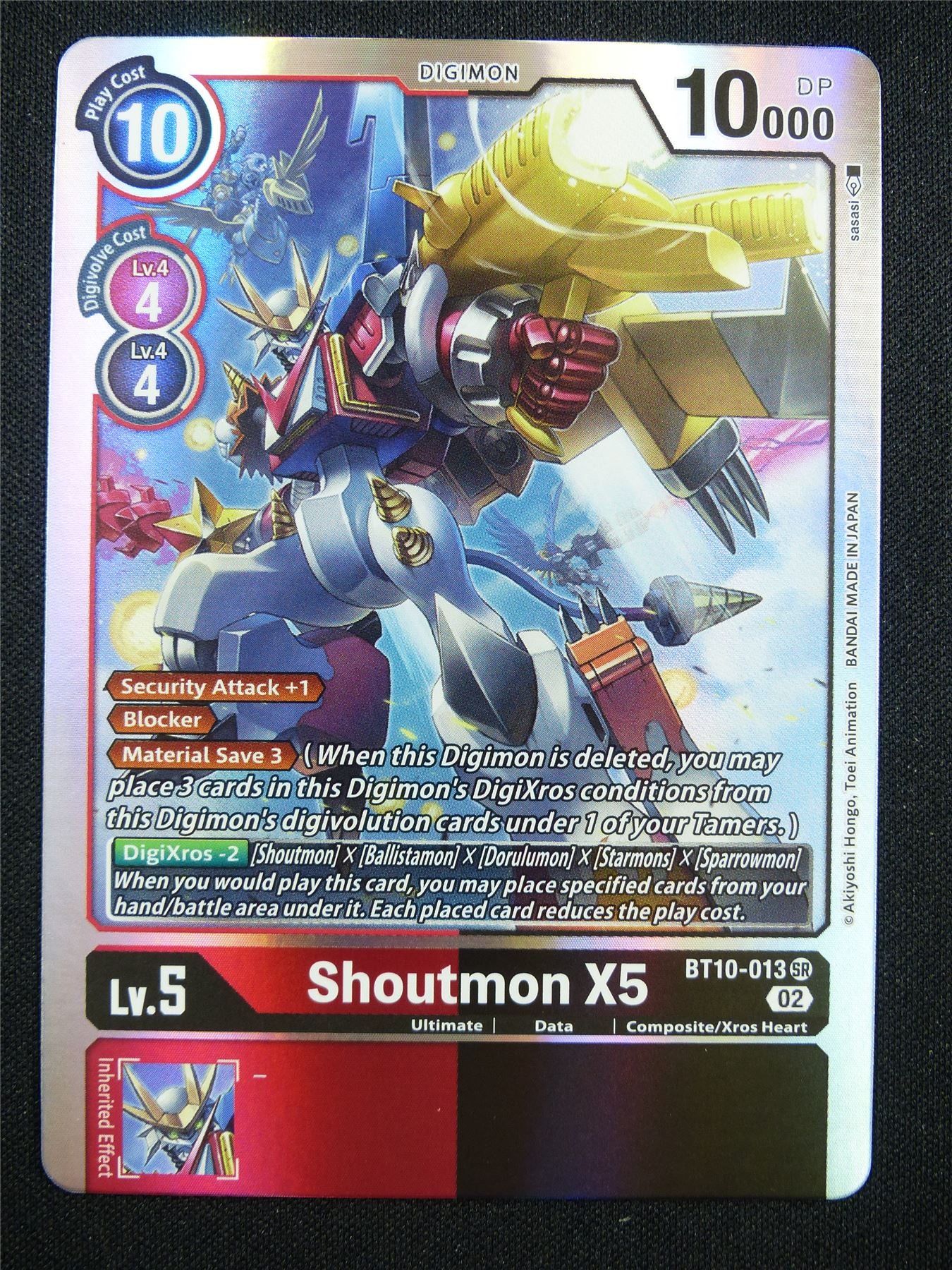 Shoutmon X5 BT10-013 SR - Digimon Card #8T