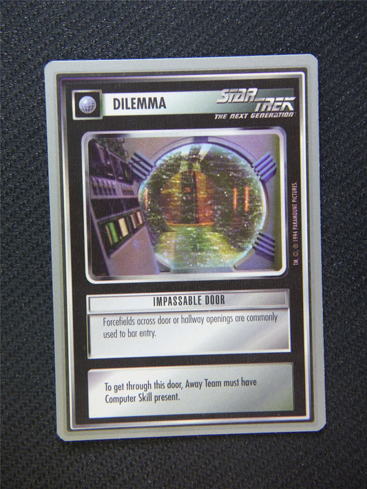 Dilemma Impassable Door - Star Trek Silver Border Card Decipher #2DH