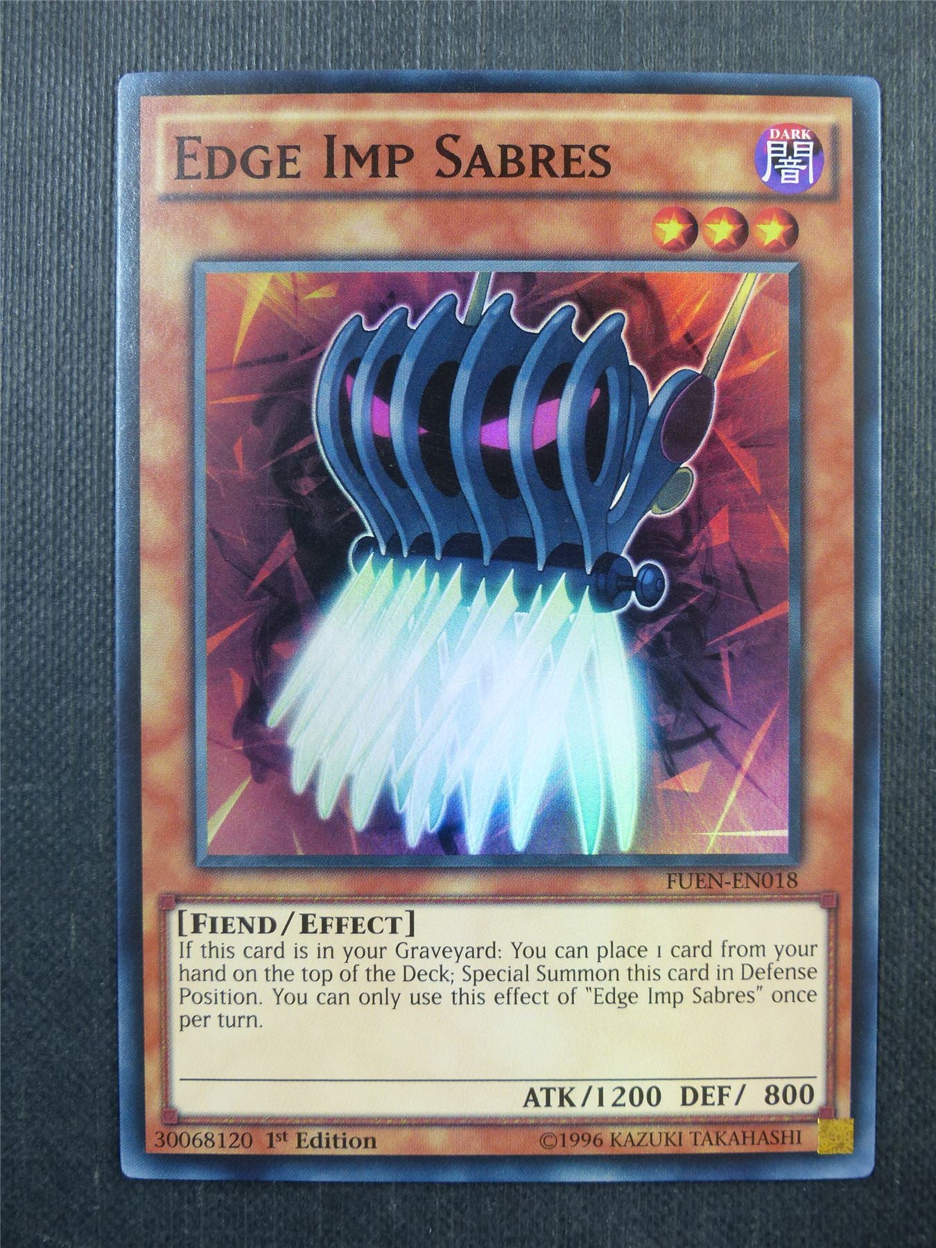 Edge Imp Sabre FUEN Super Rare - 1st ed Yugioh Card #3ZI