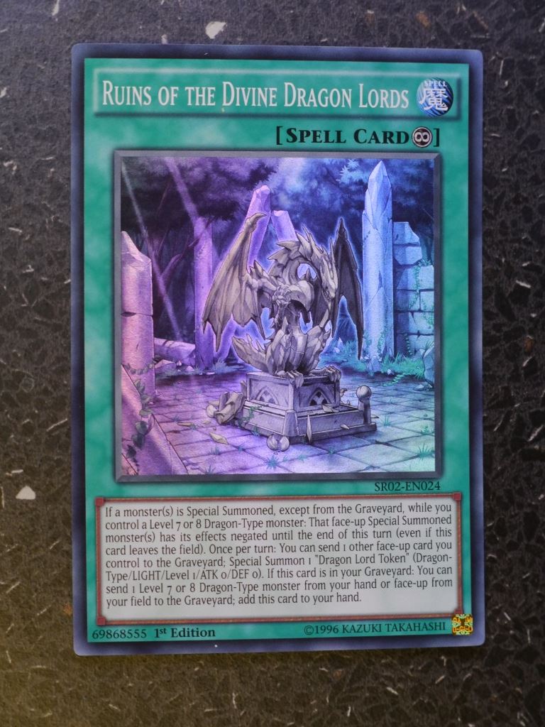 Yugioh Cards: RUINS OF THE DIVINE DRAGON LORDS SR02 SUPER RARE # 3J21