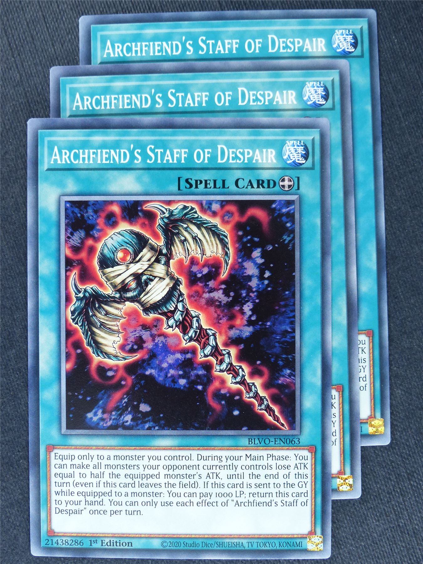 Archfiend's Staff of Despair x3 - Yugioh Cards #XY