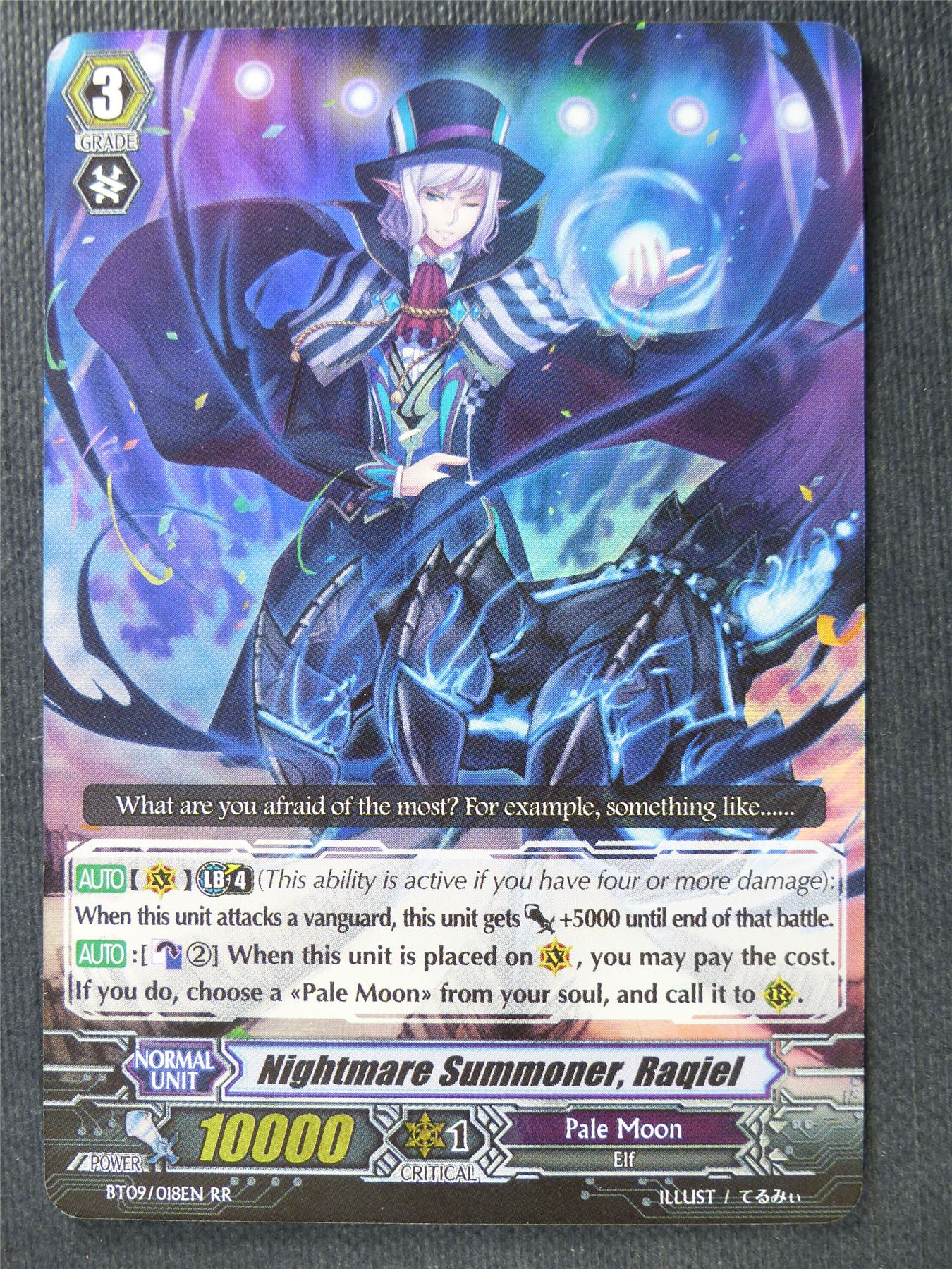 Nightmare Summoner Raqiel BT09 RR - Vanguard Card #4I9