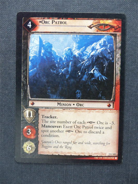 Orc Patrol 5 U 107 - LotR Cards #7T