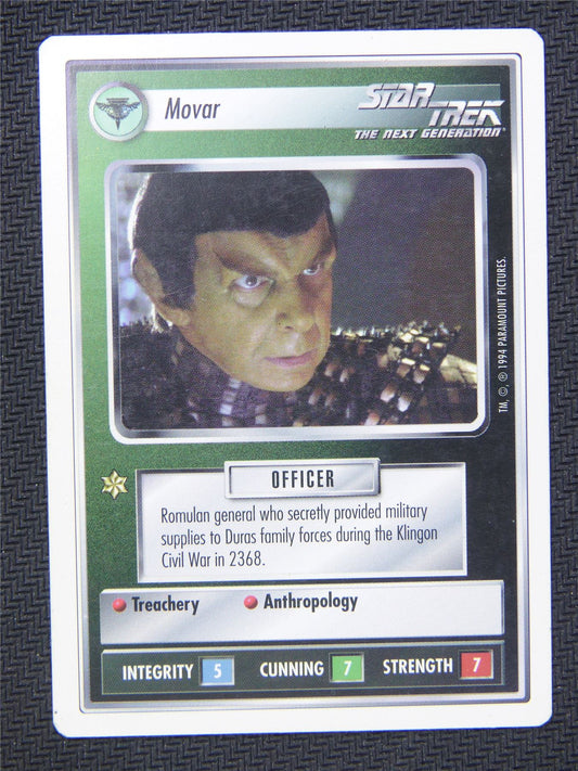 Movar White Border - Star Trek Next Gen Card #4PH