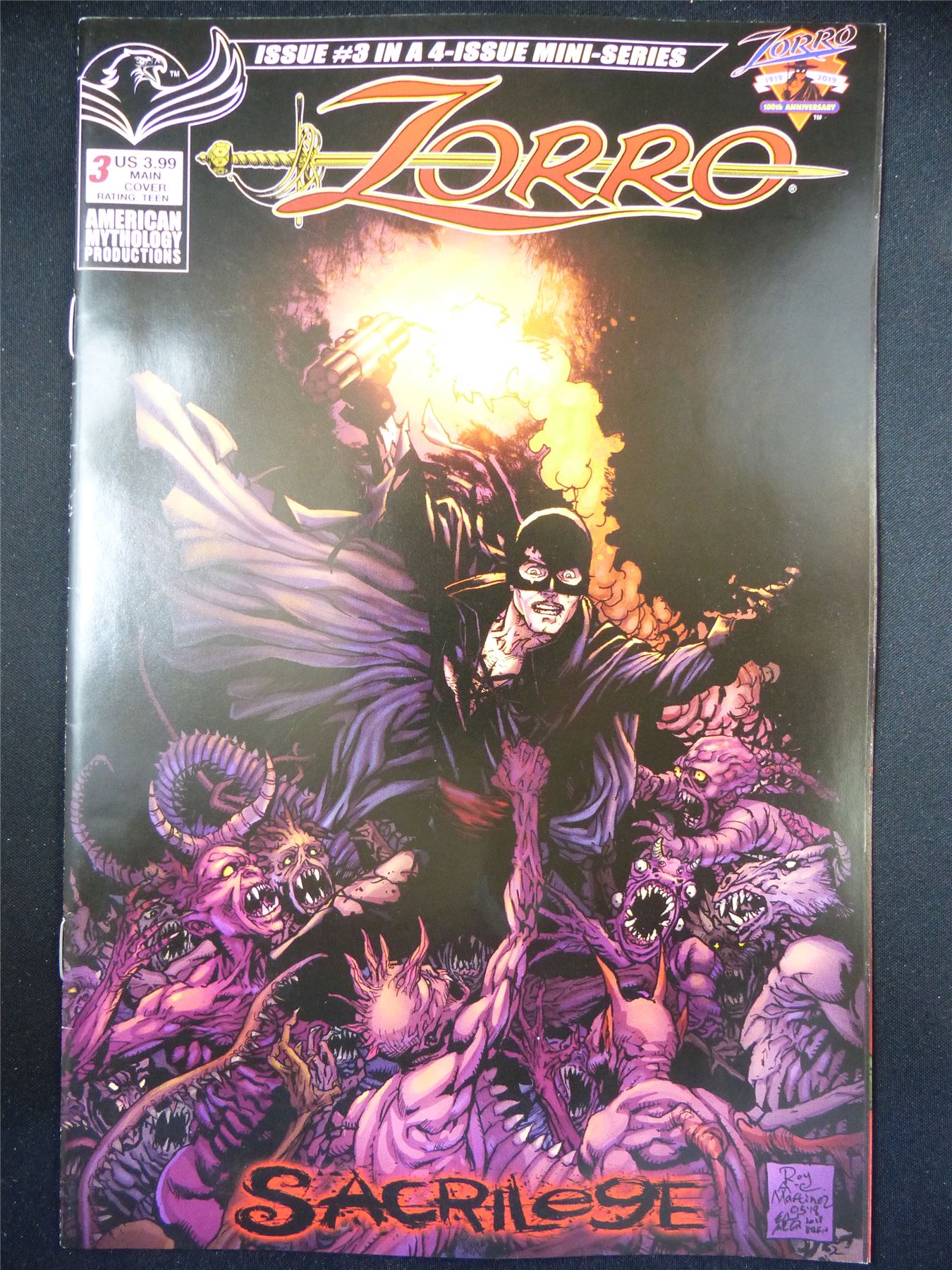 ZORRO:  Sacrilege #3 - Jan 2023 Mythology Comic #1T4