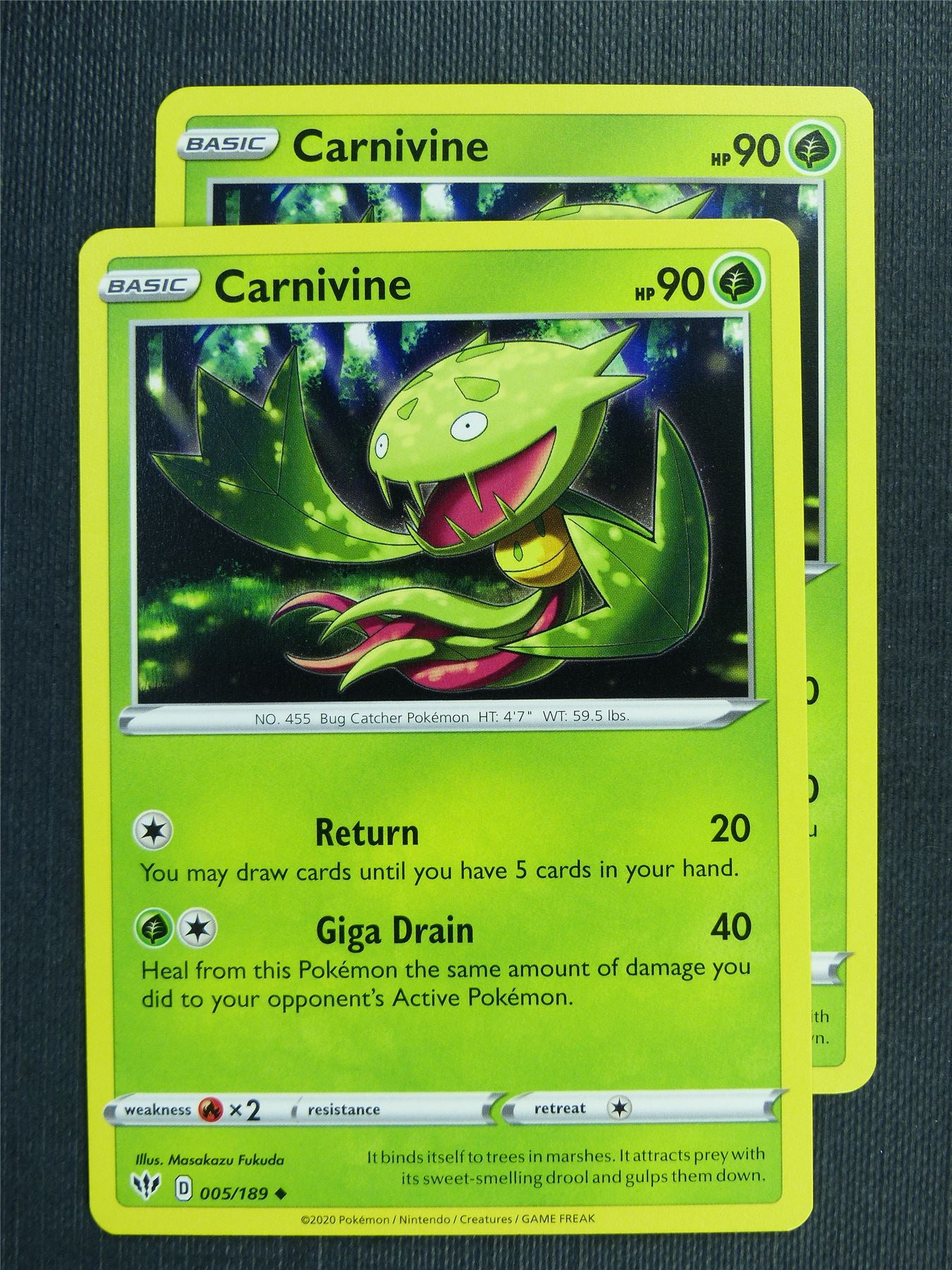 Carnivine 005/189 x2  - DAA - Pokemon Card #3DJ