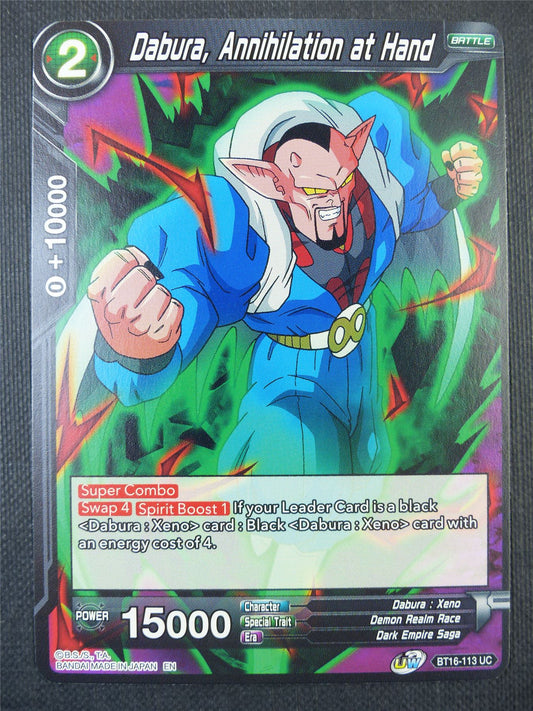 Dabura Annihilation at Hand - Dragon Ball Super Card #7YA