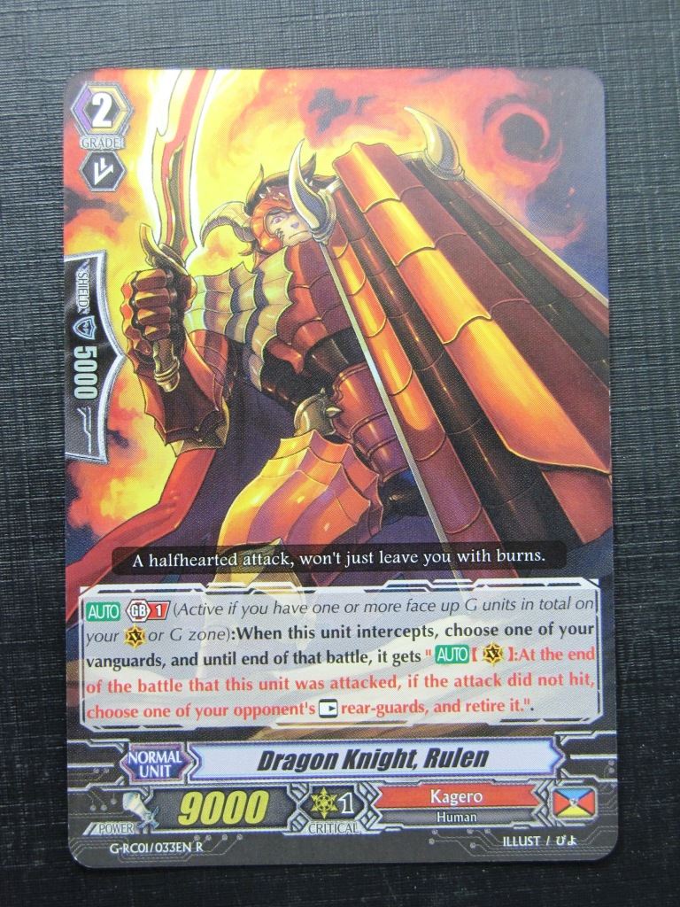 Vanguard Cards: DRAGON KNIGHT RULEN G-RC01 R # I71