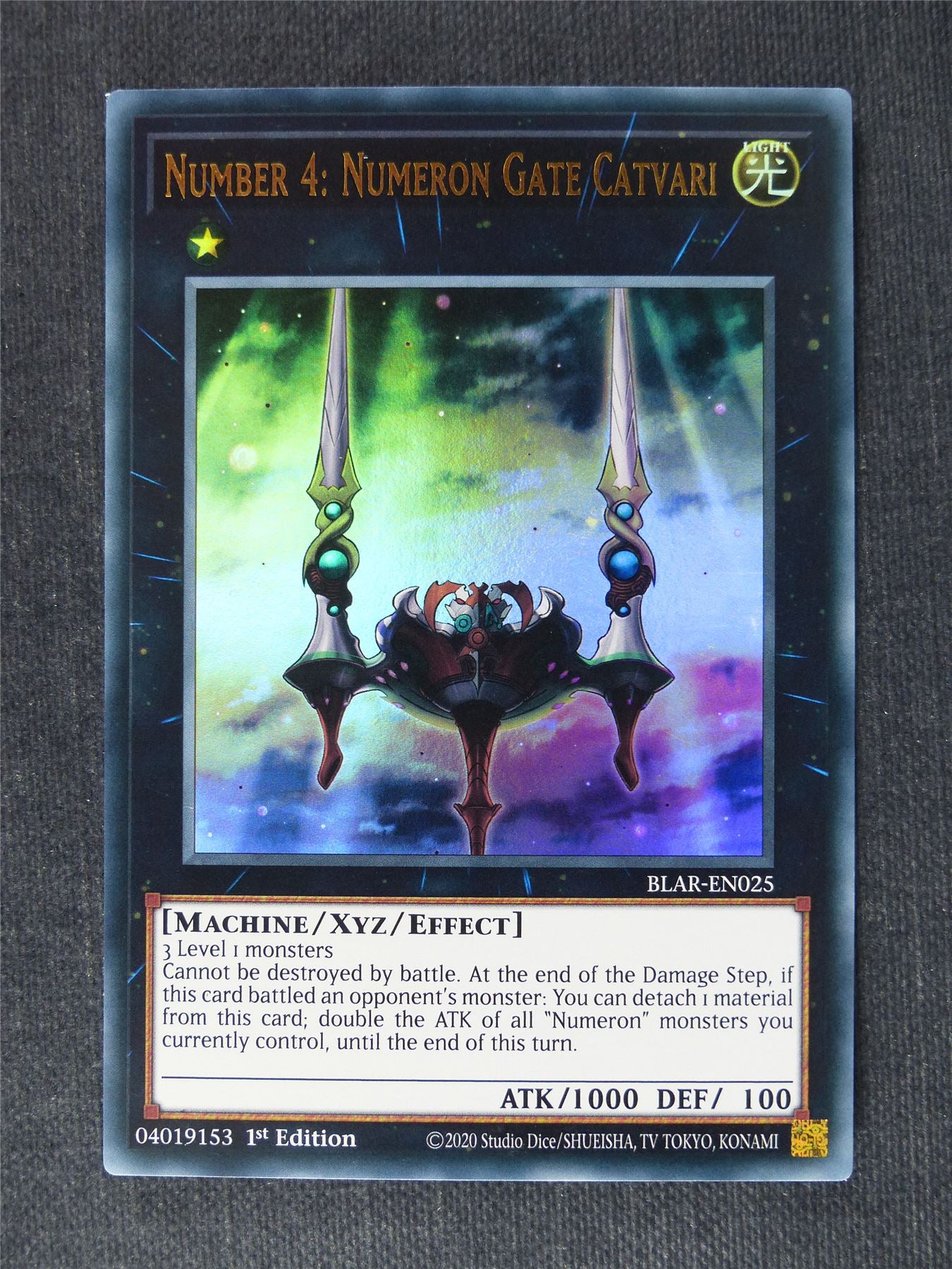 Number 4: Numeron Gate Catvari BLAR Ultra Rare - 1st ed - Yugioh Cards #S6