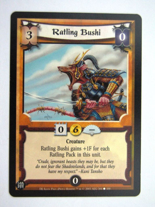 Vintage L5R Cards: RATLING BUSHI # 27H39