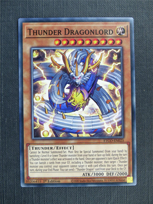 Thunder Dragonlord - ETCO - 1st ed Yugioh Card