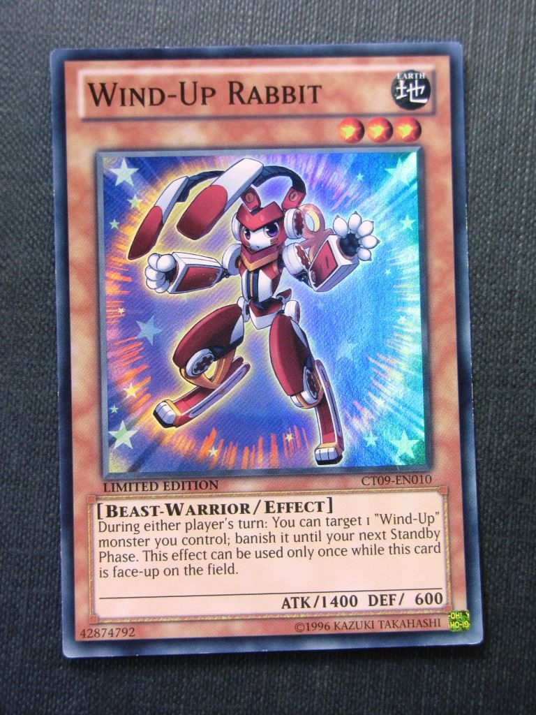 Wind-Up Rabbit CT09 Super Rare - limited ed - Yugioh Cards # 3J17