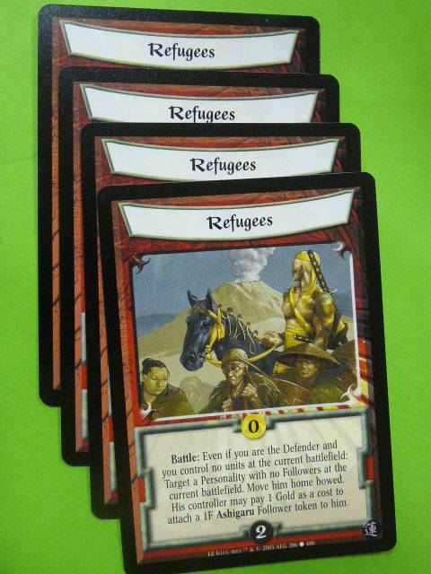 L5R Card Legend of Five Rings: REFUGEES 286/486 x4