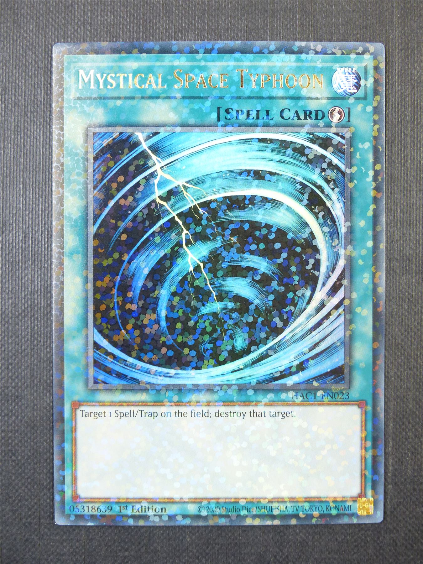 Mystical Space Typhoon HAC1 Terminal Rare - 1st ed Yugioh Card #9RG