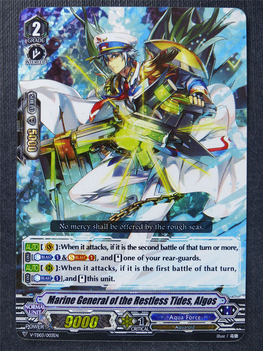 Marine General of the Restless Tides Algos V-TD03 - Vanguard Cards #2M