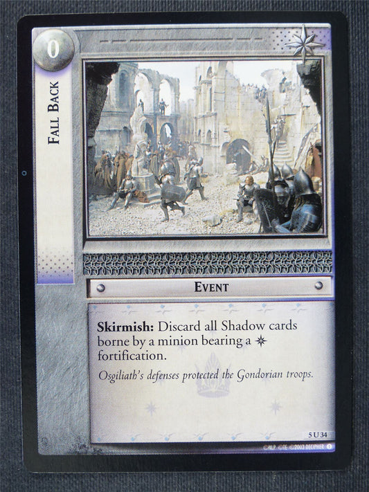 Fail Back 5 U 34 - LotR Cards #3IT