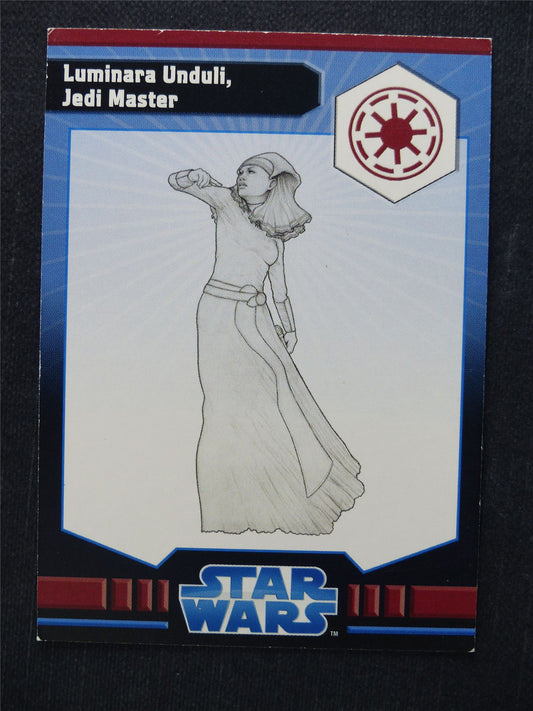 Luminara Unduli Jedi Master 5/6 - Star Wars Miniatures Spare Cards #9Y