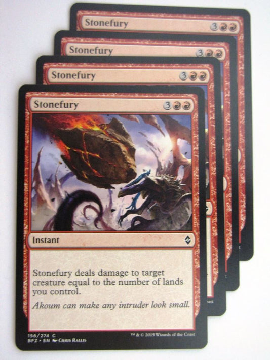 MTG Cards: BATTLE FOR ZENDIKAR: STONEFURY x4 # 37A44