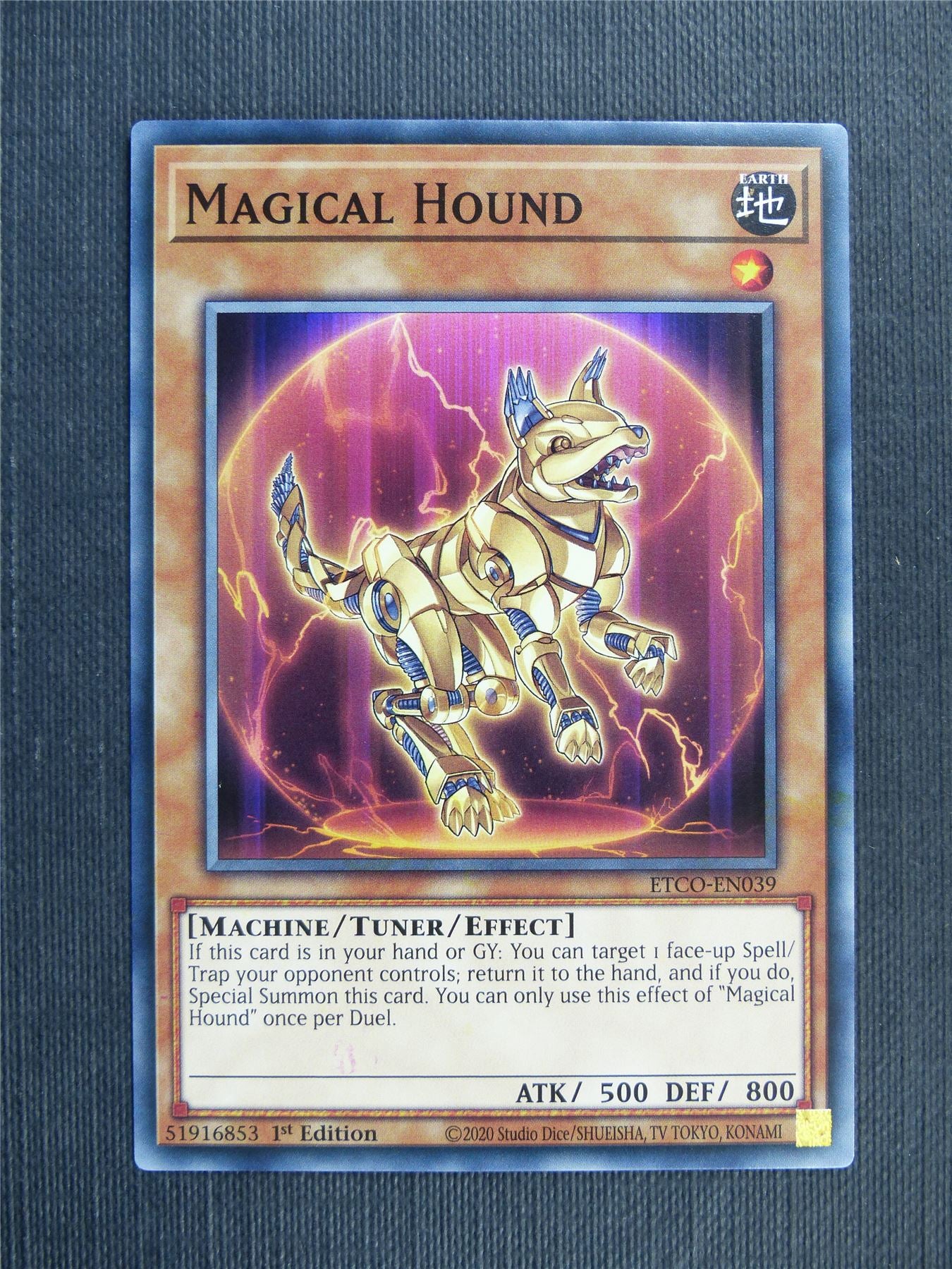 Magical Hound - ETCO - 1st ed Yugioh Card