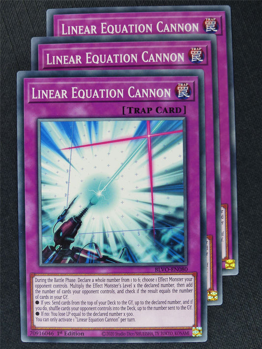 Linear Equation Cannon x3 - Yugioh Cards #Y8