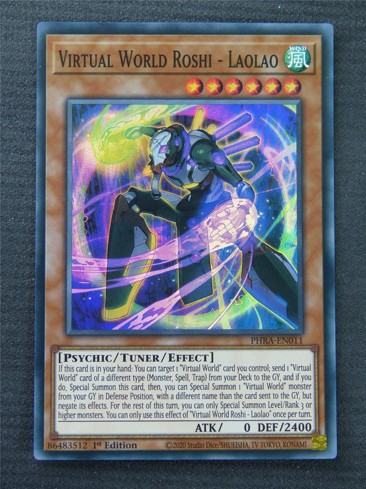 Virtual World Roshi - Laolao PHRA Super Rare - 1st Edition - Yugioh Card #1PI