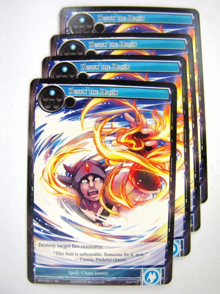 Force Of Will Cards: DOWN THE DRAIN x4 # 13C35