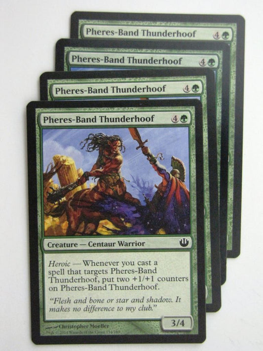 MTG Magic Cards: PHERES-BAND THUNDERHOOF x4 Journey to Nyx playset # 24B40