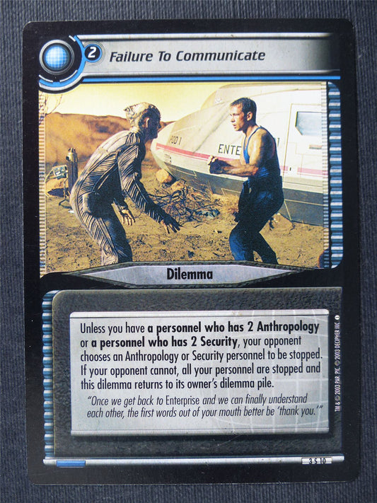 Failure to Communicate - Star Trek Cards #V2