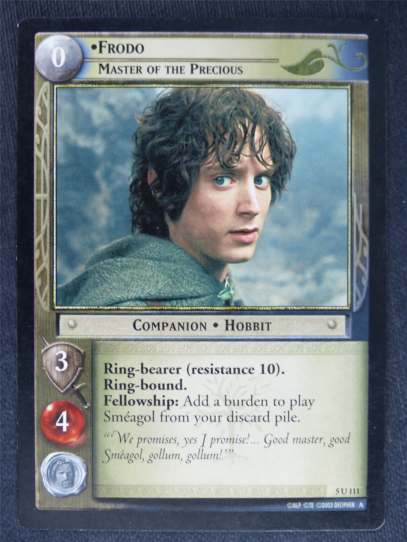 Frodo 5 U 111 - played - LotR Cards #P0